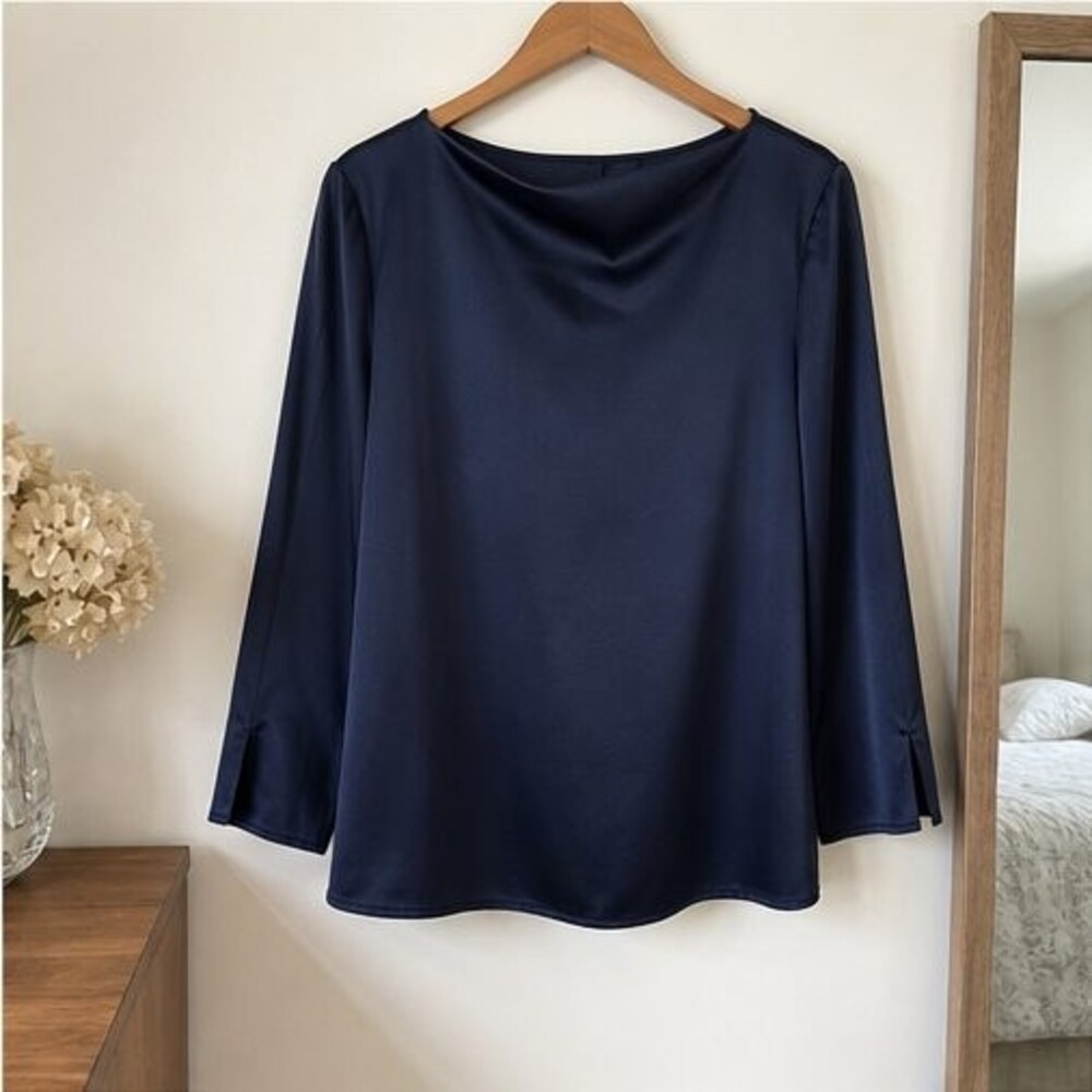 Lilac Tie Neck Blouse
